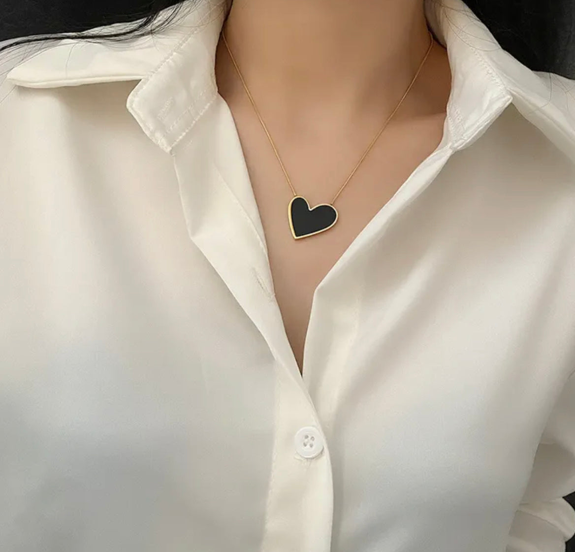 Black Heart Necklace