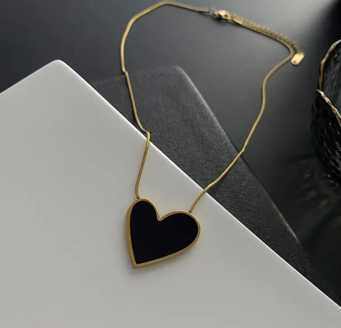 Black Heart Necklace