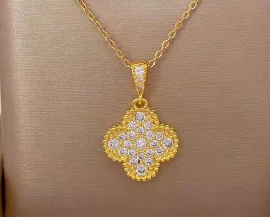 Bling Clover Necklace